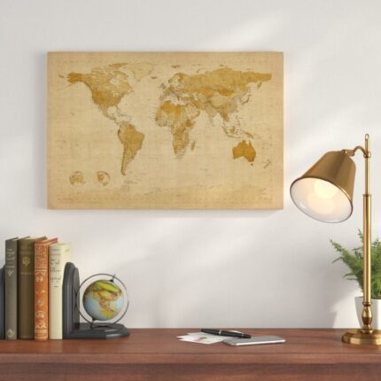 ” Antique World Map ” by Michael Tompsett - Chic Decora