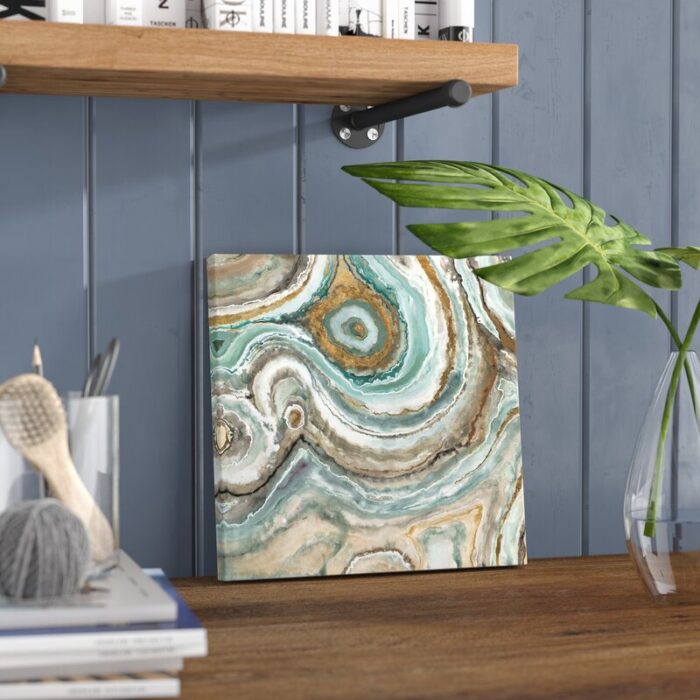 ” Aqua Geode Stone “ - Chic Decora