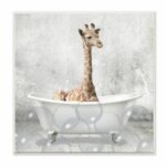 ” Baby Giraffe Bath Time Cute Animal “ - Chic Decora