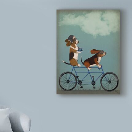 ” Basset Hound Tandem ” by Fab Funky - Chic Decora