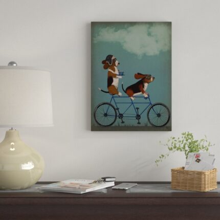 ” Basset Hound Tandem ” by Fab Funky - Chic Decora