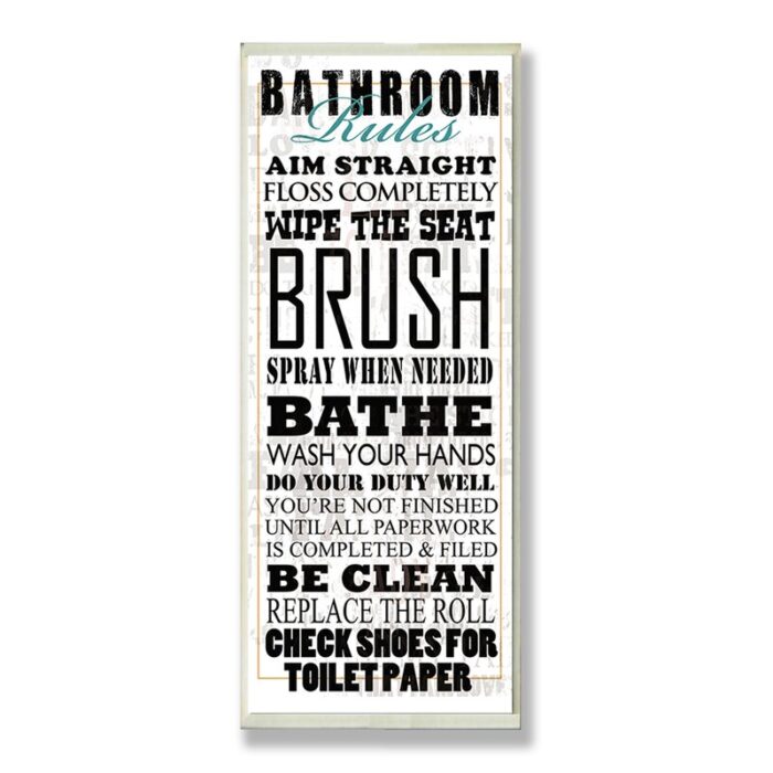 ” Bathroom Rules “ - Chic Decora