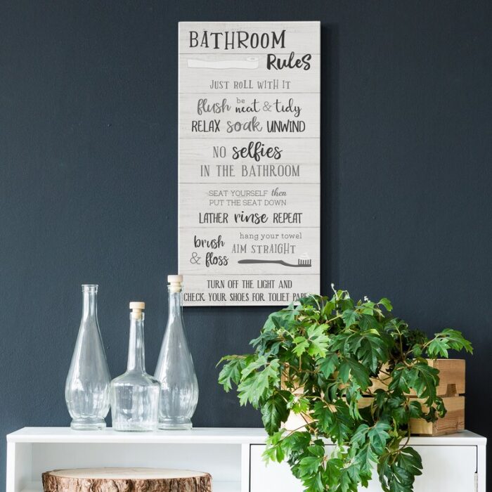 ” Bathroom Rules “ - Chic Decora