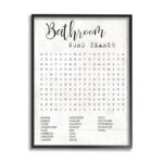 ” Bathroom Word Search Fun Family Word Design ” by Daphne Polselli - Chic Decora