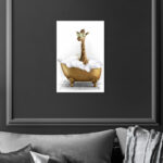 ” Bathtime Giraffe “ - Chic Decora