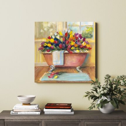 ” Bathtub Bouquet II ” Painting Print - Chic Decora