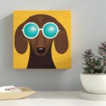 “Beach Bums Dachshund” Graphic Art Print on Canvas by Michael Mullan Fun Pet-Themed Art - Chic Decora