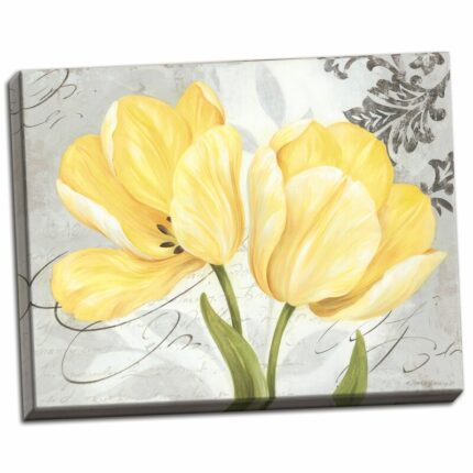 ” Beautiful, Vintage Gray And Yellow Flower ” by Pamela Gladding - Chic Decora