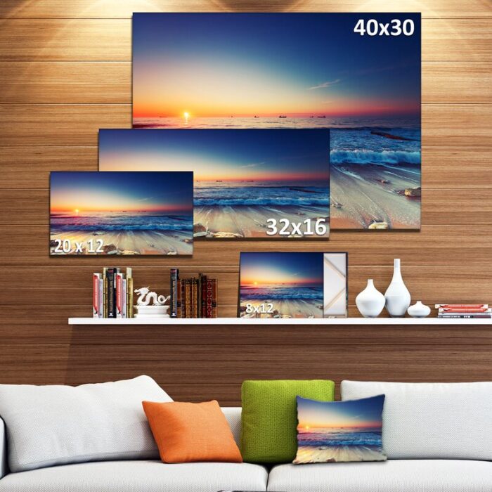 ” Beautiful Sunrise Over Blue Sea “ - Chic Decora