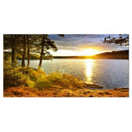 ” Beautiful View Of Sunset Over Lake “ - Chic Decora