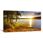 ” Beautiful View Of Sunset Over Lake “ - Chic Decora