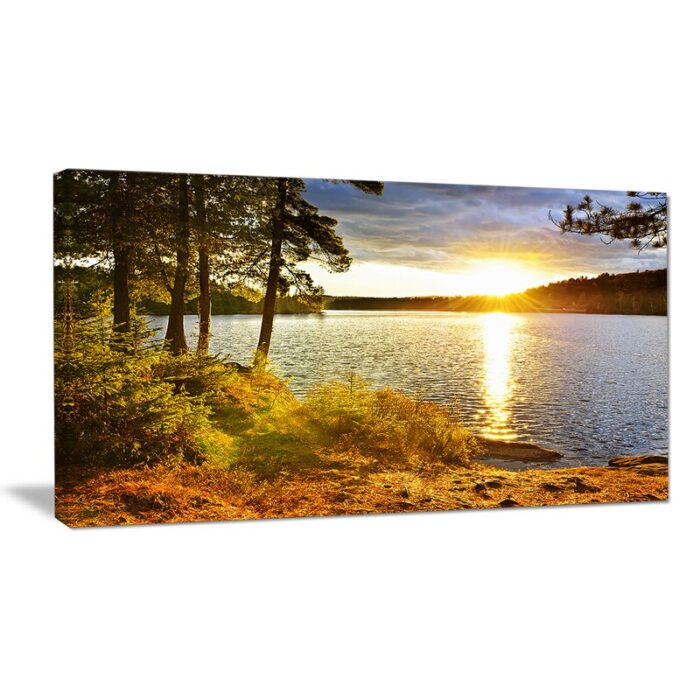 ” Beautiful View Of Sunset Over Lake “ - Chic Decora