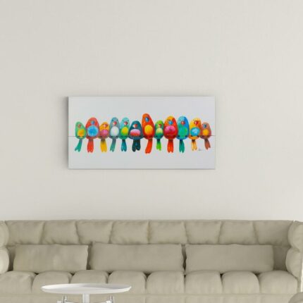 ” Birds On A Wire I ” Painting Print - Chic Decora