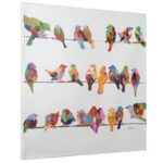 ” Birds On A Wire II ” Painting Print - Chic Decora