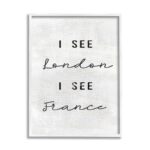 ” Black And Grayish I See London I See France Textured “ - Chic Decora