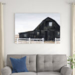 ” Black Barn II ” by Ethan Harper Painting Print - Chic Decora