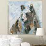 ” Black Bear On Blue ” by Carol Robinson - Chic Decora