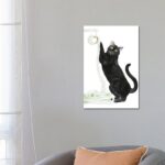 ” Black Cat And Toilet Paper ” by Alexey Dmitrievich Shmyrov Painting Print - Chic Decora