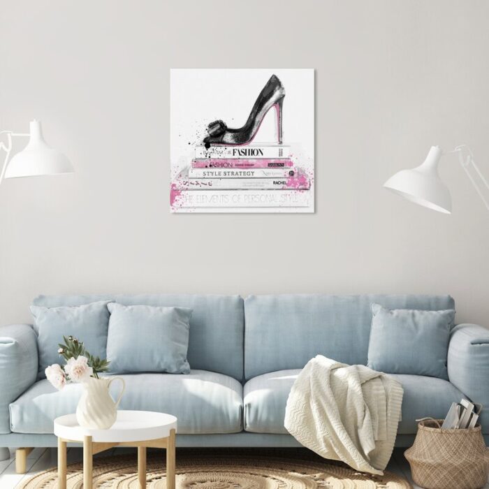 ” Black Shoe And Pink Lady Books “ - Chic Decora