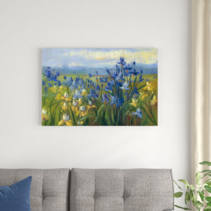 ” Blue And Yellow Flower Field V2 ” by Carol Rowan - Chic Decora