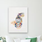 ” Blue Fish ” by Pat Saunders-White Painting Print - Chic Decora