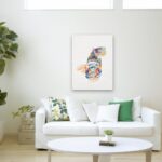 ” Blue Fish ” by Pat Saunders-White Painting Print - Chic Decora