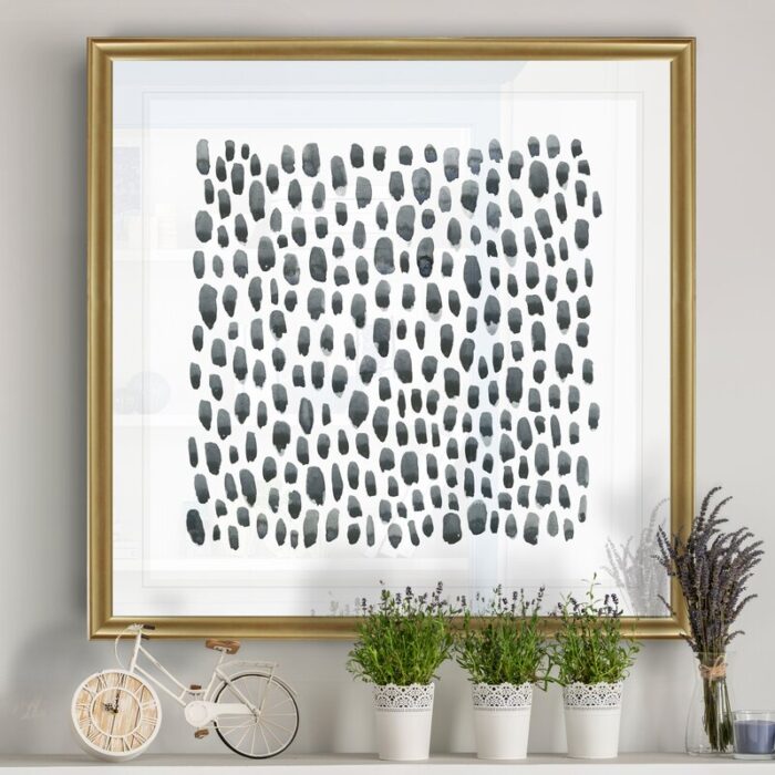 ” Blue Gray Tessera II ” Painting Print - Chic Decora