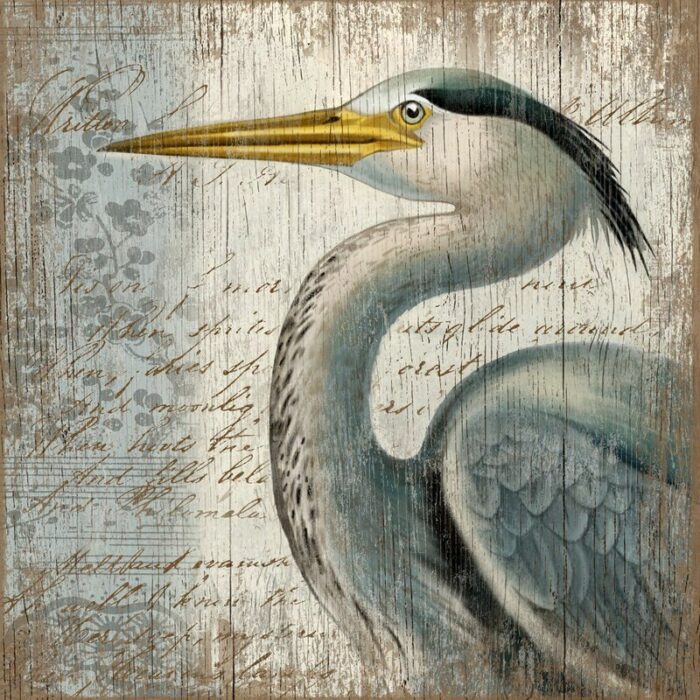 ” Blue Heron ” by Suzanne Nicoll - Chic Decora