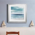 ” Blue Silver Shore II ” Painting Print - Chic Decora