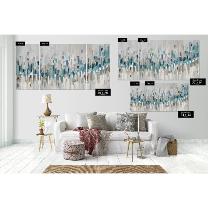 ” Blue Staccato ” Painting Print - Chic Decora