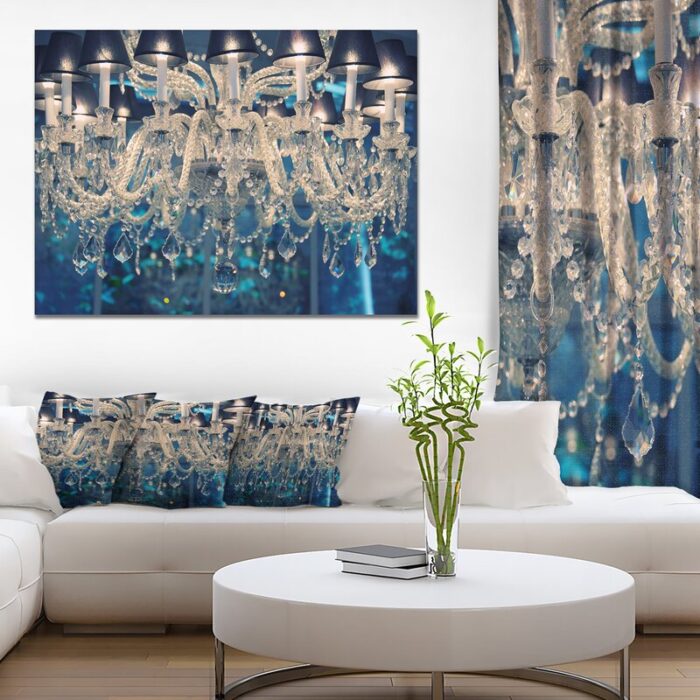 ” Blue Vintage Crystal Chandelier “ - Chic Decora