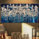 ” Blue Vintage Crystal Chandelier “ - Chic Decora