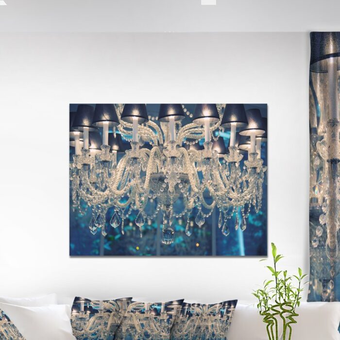 ” Blue Vintage Crystal Chandelier “ - Chic Decora