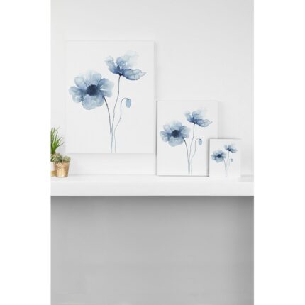 ” Blue Watercolor Poppies ” by Chipi Art Studio - Chic Decora