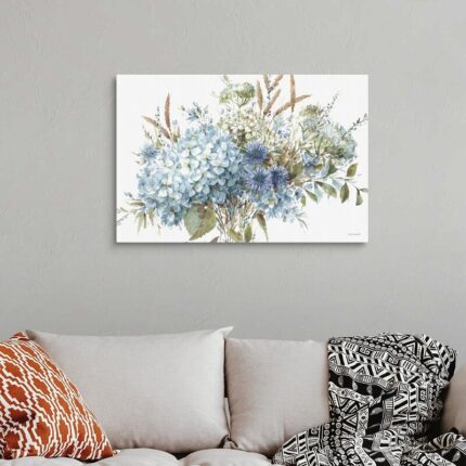 ” Bohemian Blue 01 Landscape ” by Lisa Audit Painting Print - Chic Decora