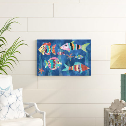 ” Boho Reef Fish III ” by Wild Apple Portfolio Painting Print - Chic Decora