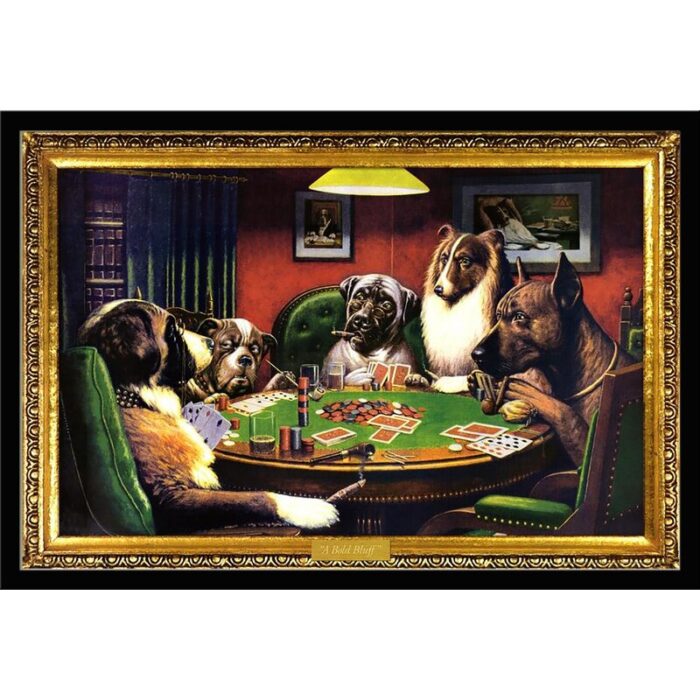 ” Bold Bluff, Dogs Playing Poker ” by Cassandra Gillens - Chic Decora