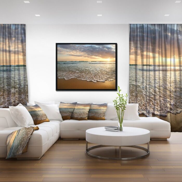 ” Bright Cloudy Sunset In Calm Ocean “ - Chic Decora