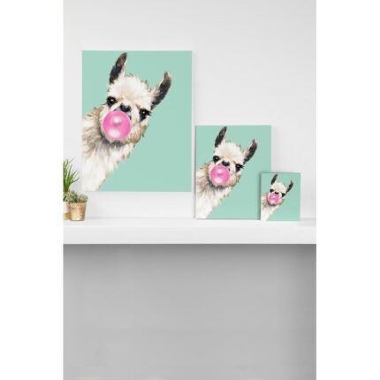 ” Bubble Gum Snea Llama Green ” by Big Nose Works - Chic Decora