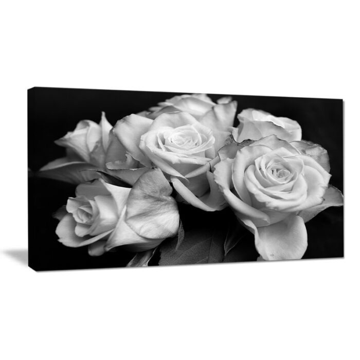 ” Bunch Of Roses Black And White “ - Chic Decora