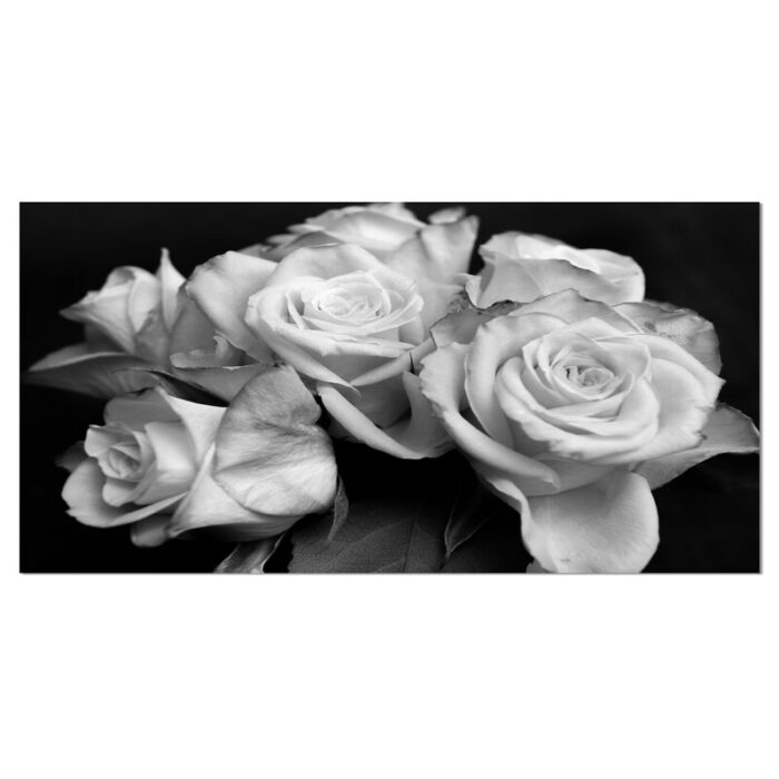 ” Bunch Of Roses Black And White “ - Chic Decora