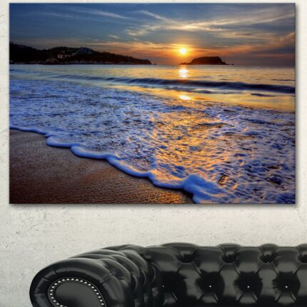 ” Calm Seashore With Blue Waves “ - Chic Decora