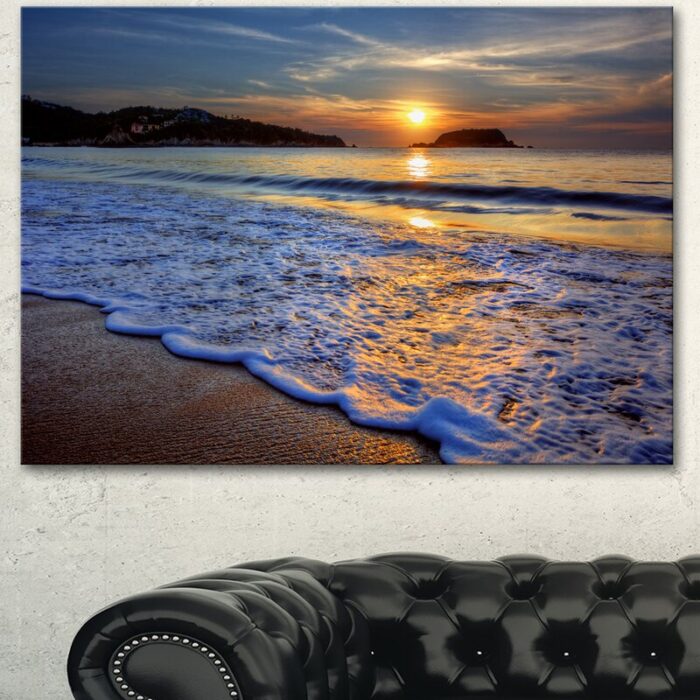 ” Calm Seashore With Blue Waves “ - Chic Decora