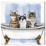 ” Cats In The Tub ” by Oliver Gal - Chic Decora