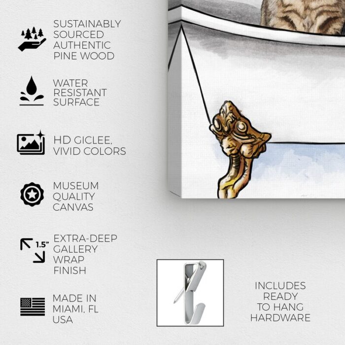 ” Cats In The Tub ” by Oliver Gal - Chic Decora