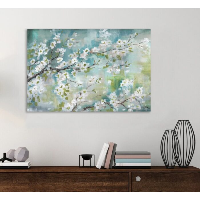 ” Cherry Blossoms II ” by Tre Sorelle Studios Painting Print - Chic Decora