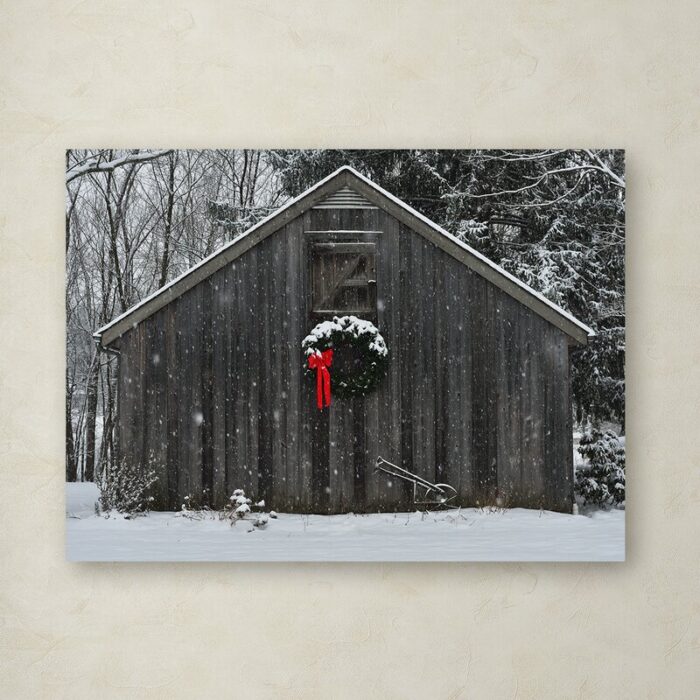 ” Christmas Barn In The Snow ” by Kurt Shaffer - Chic Decora