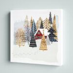 ” Christmas Chalet I ” by Victoria Borges Painting Print - Chic Decora