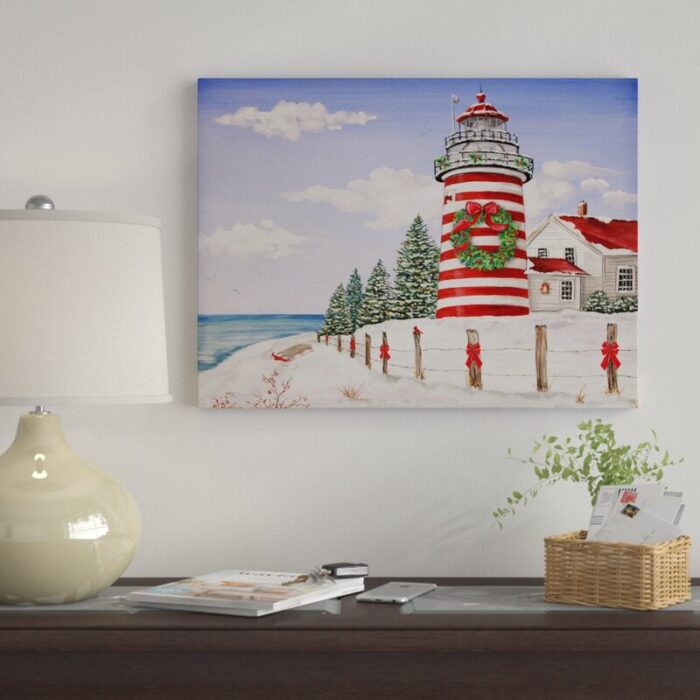 ” Christmas Lighthouse ” by Jean Plout - Chic Decora