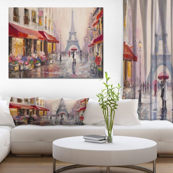 ” Cityscapes Lovers In Paris Eiffel Tower “ - Chic Decora